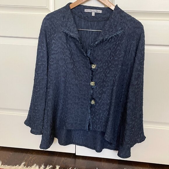 Stunning Alexia Von Beck Midnight Blue A-line Jacket Blazer-Size Small - Picture 9 of 10